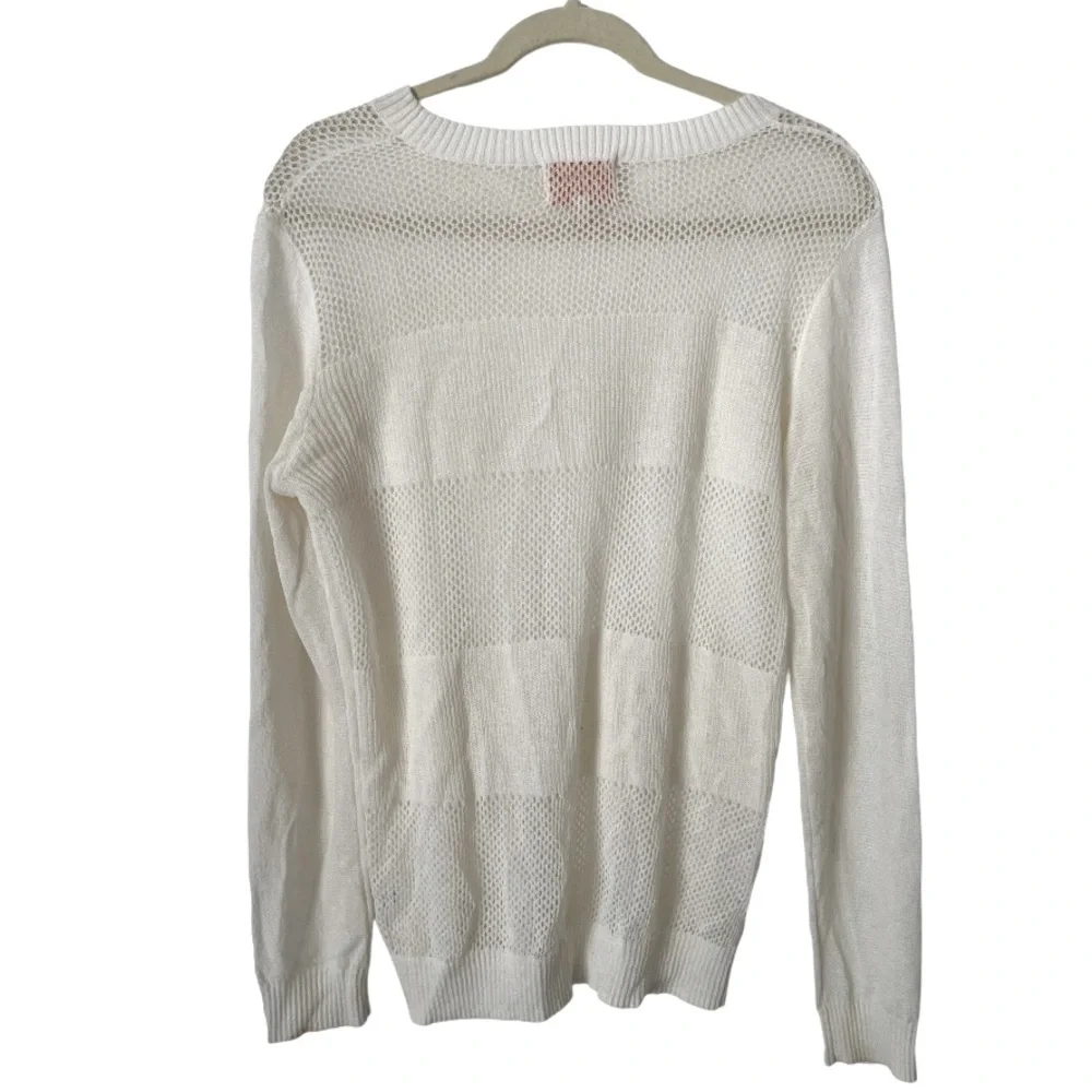 Skies Are Blue White Crewneck Lightweight Pullover‎ Sweater M